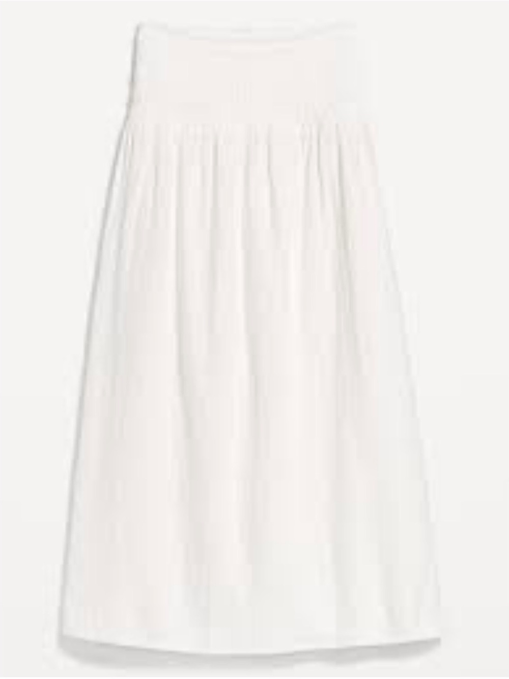 Old Navy White Midi Smocked-Waist Skirt - Women. NWOT